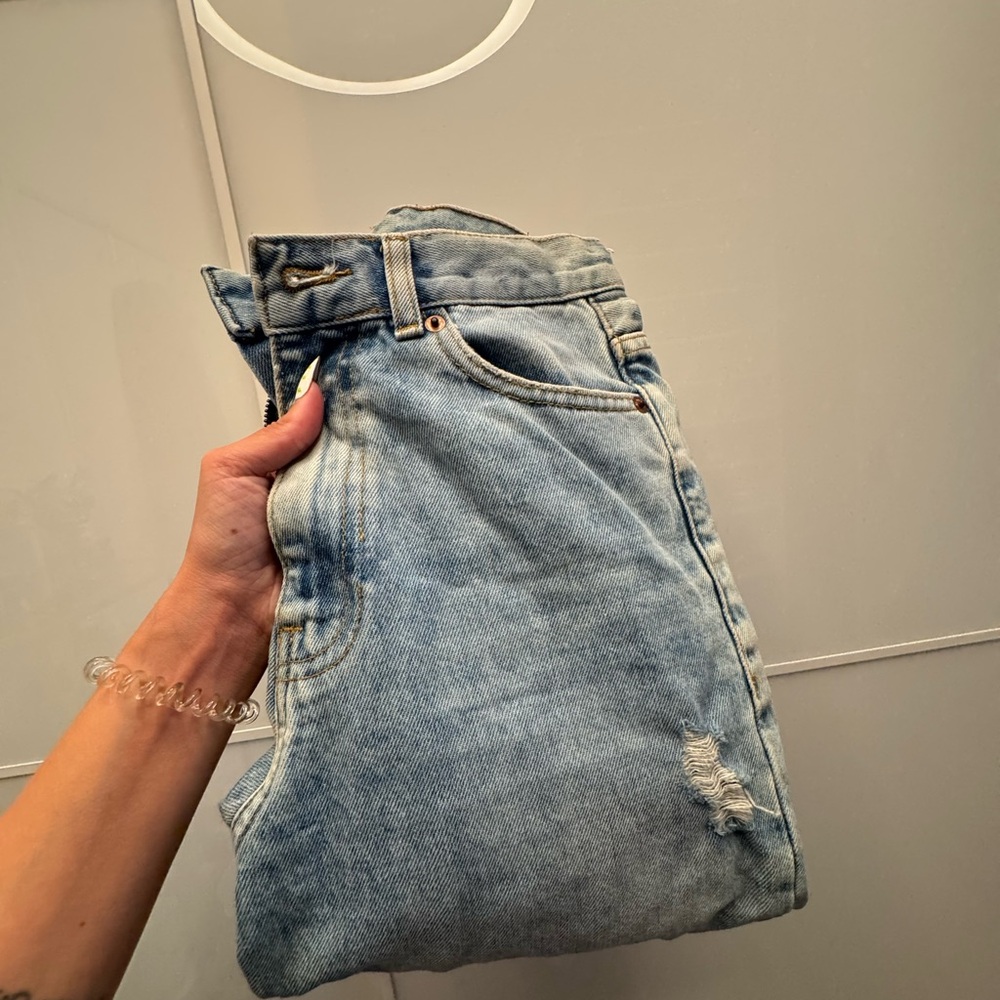 LAST CHANCE Dr. Denim High Rise Blue Mom Jeans